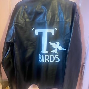Mens classic grease faux leather “T-Birds” jacket.